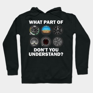 Funny Pilot Art Men Women Aviation Airline Pilot Instruments Hoodie